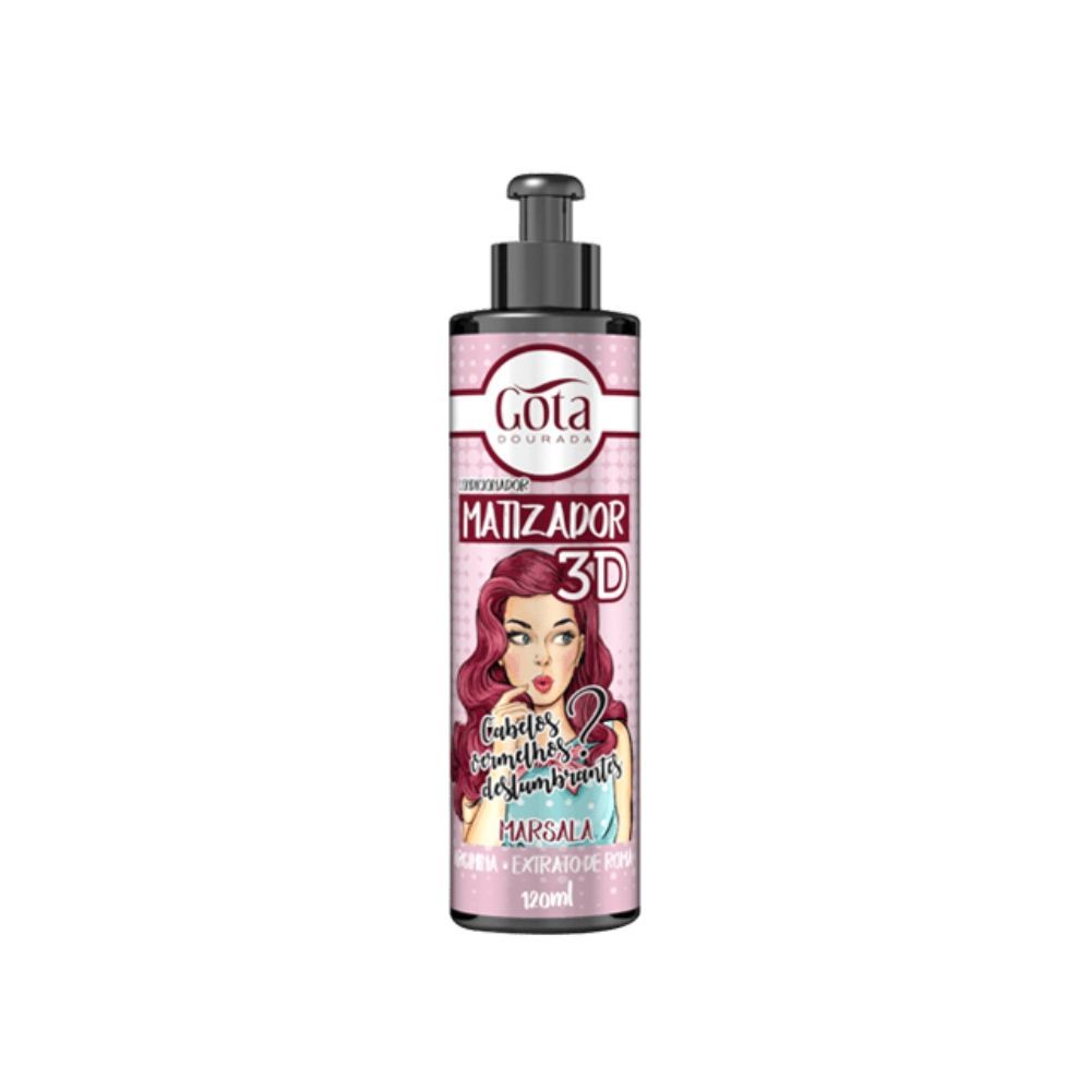 Gota Dourada Acondicionador Matizador 3D Marsala 120ml