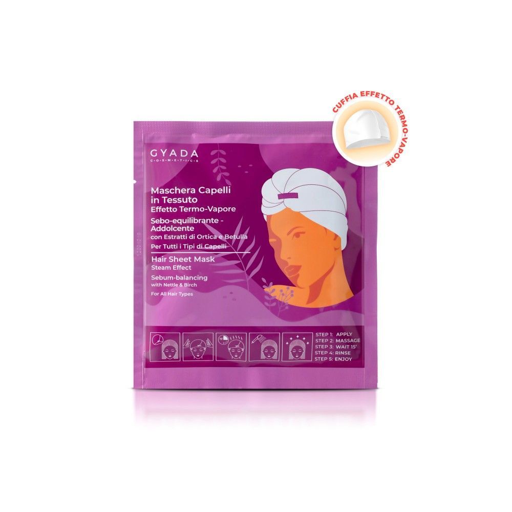 Gyada Cabello Maschera In Tessuto Effetto Termo-Vapore – Sebo-Equilibrante E Addolcente