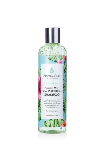 Flora and Curl Coconut Mint Scalp Refresh Shampoo 300ml