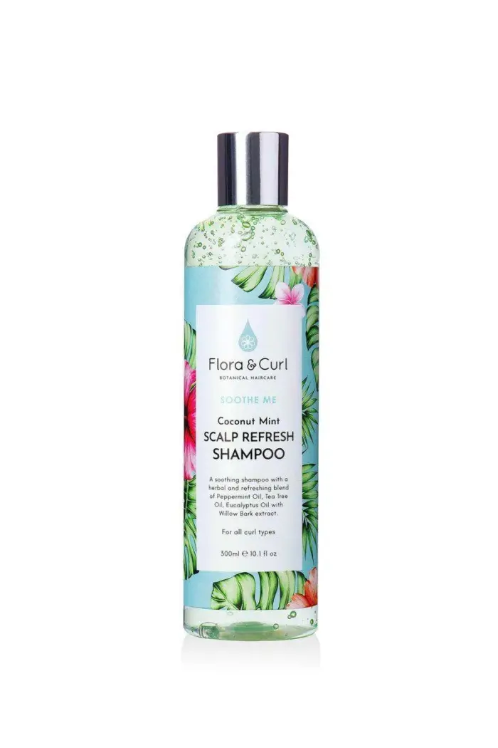 Flora and Curl Coconut Mint Scalp Refresh Shampoo 300ml
