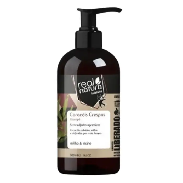 Real Natura Caracóis Crespos Champú 500ml