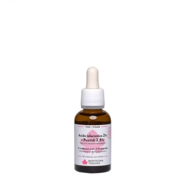 Biofficina Toscana Facial 2% Hyaluronic Acid + 2.5% Peptides 30ml