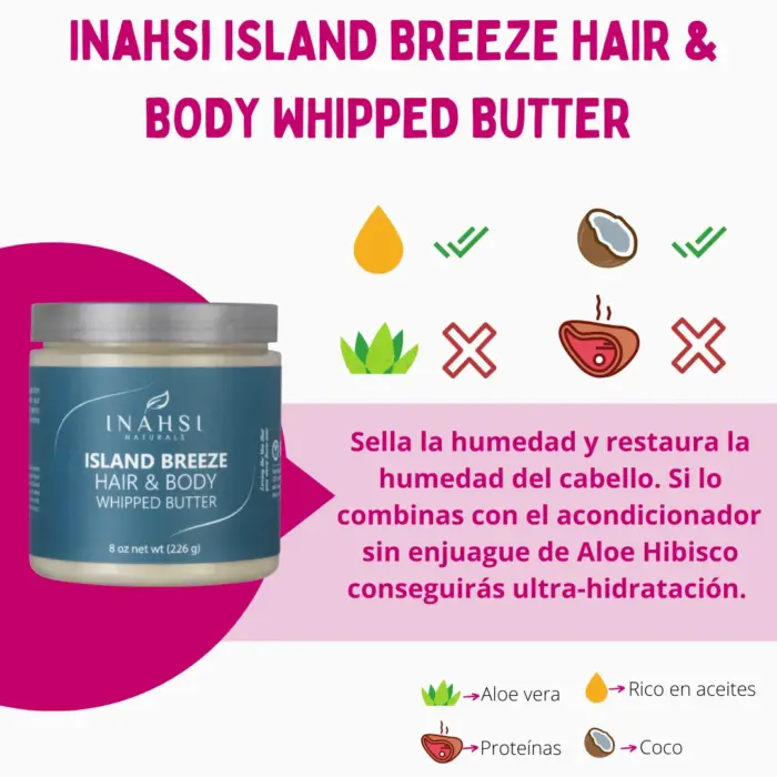 Inahsi Naturals Island Breeze Hair & Body Whipped Butter 226g — frontal