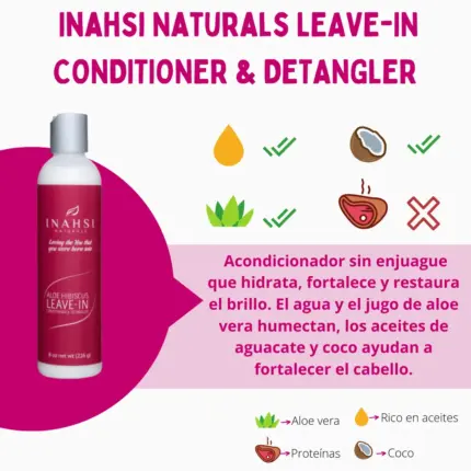Inahsi Naturals Aloe Hibiscus Leave-In Conditioner & Detangler 226g — frontal