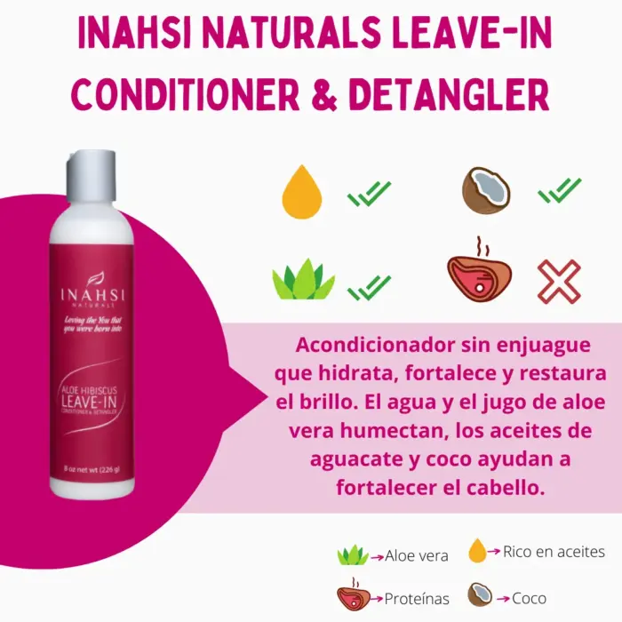 Inahsi Naturals Aloe Hibiscus Leave-In Conditioner & Detangler 226g — frontal
