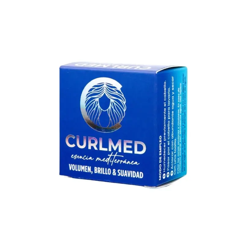 CurlMed Champú Sólido Volumen, Brillo y Suavidad 30g — frontal