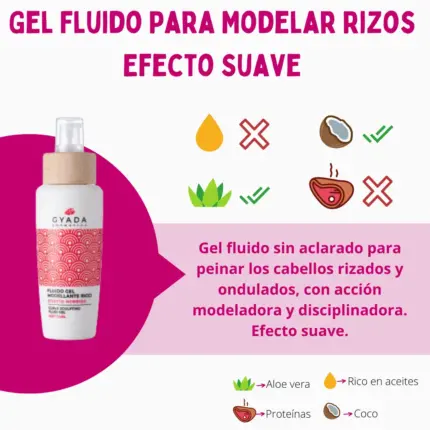 Gyada Cabello Color Vibes Gel Fluido Para Modelar Rizos Efecto Suave 125ml — frontal