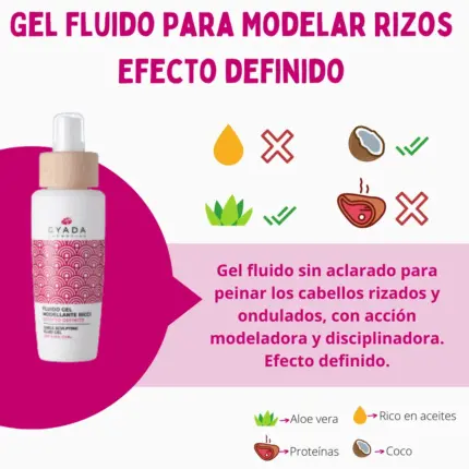 Gyada Cabello Color Vibes Gel Fluido Para Modelar Rizos Efecto Definido 125ml — frontal