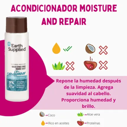 Earth Supplied Silicone Free Rinse Out Conditioner 384ml — frontal