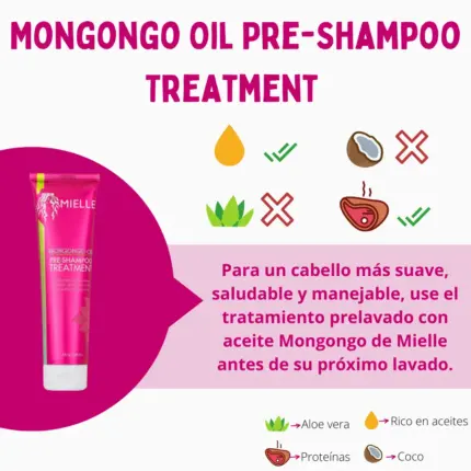 Mielle Organics Mongongo Oil Pre-Shampoo Treatment 148ml — frontal