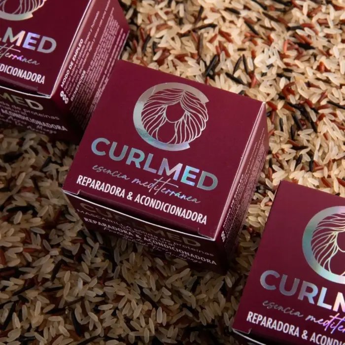 CurlMed Mascarilla Sólida de Proteínas Reparadora y Acondicionadora 50g — lateral
