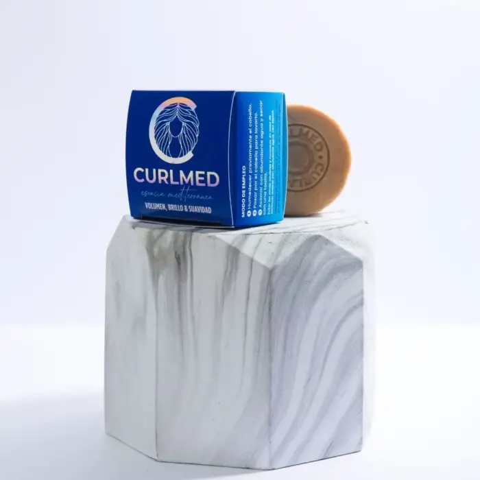 CurlMed Champú Sólido Volumen, Brillo y Suavidad 80g — detalle