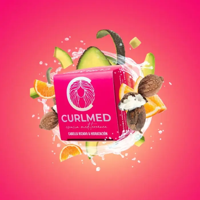 CurlMed Champú Sólido Cabello Rizado e Hidratación 80g — textura