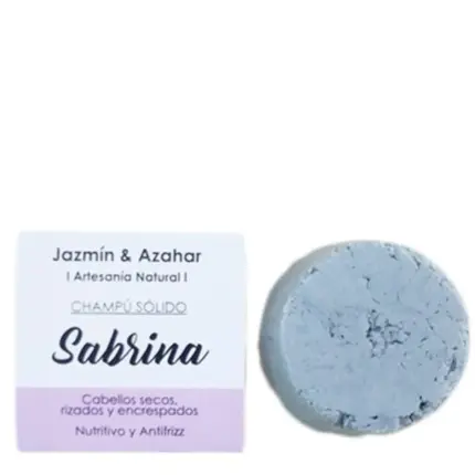 Jazmín and Azahar Champú Sólido Sabrina Para Cabellos secos, Rizados y Encrespados 100g