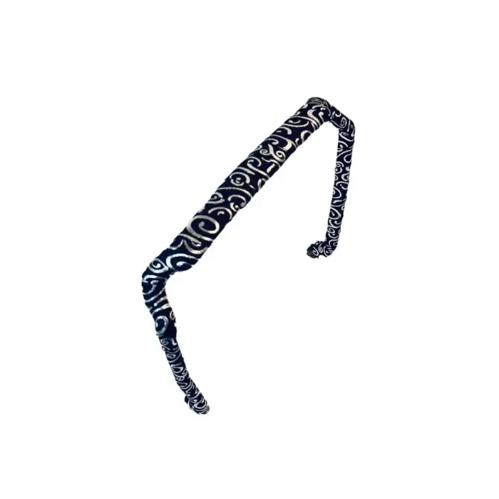 Zazzy Bandz Slim Relaxed Fit Wrapped Swirls Of Silver And Black