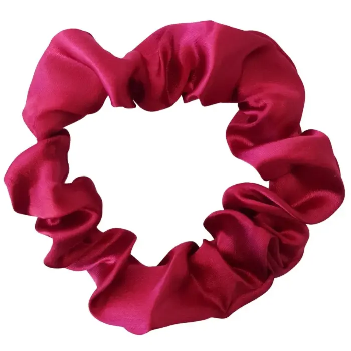 Soulta Scrunchie de Satén Burdeos — frontal