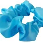 Soulta Scrunchie de Satén Aguamarina — frontal