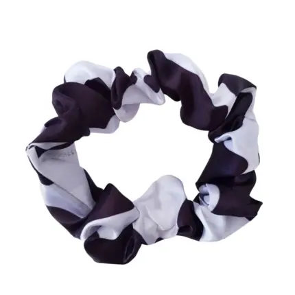 Soulta Scrunchie de Satén Patrón Vaca — frontal