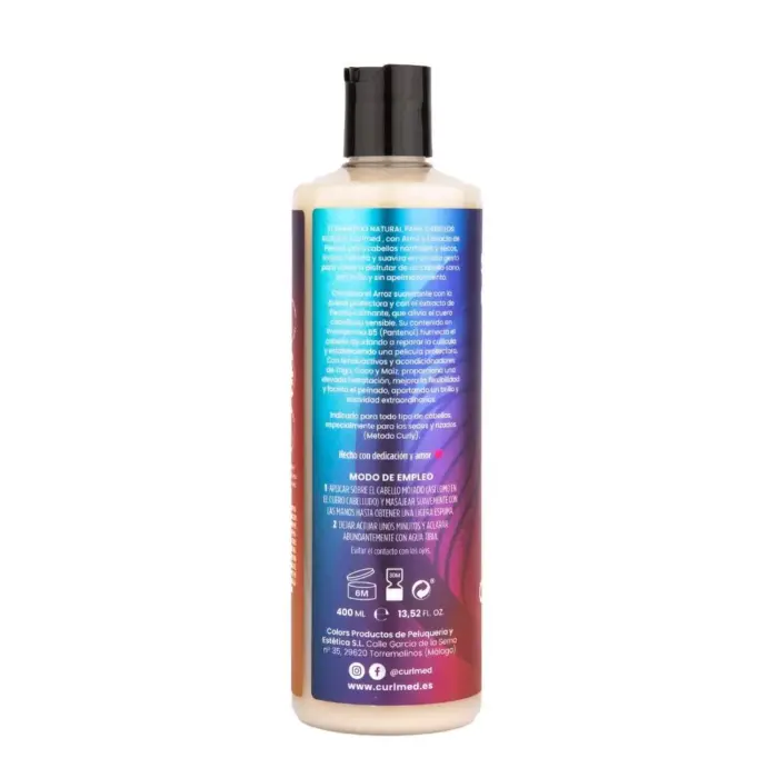 CurlMed Liquid Shampoo Cabellos Rizados 400ml — lateral