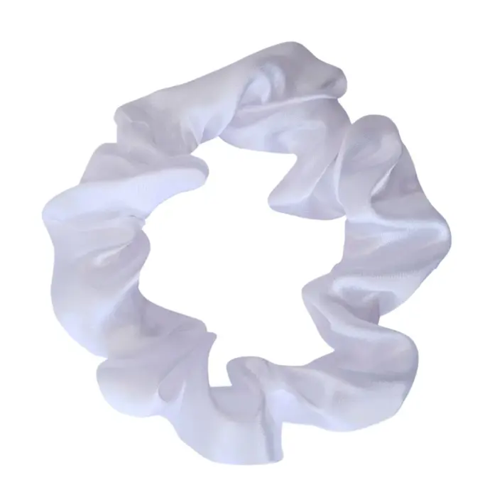Soulta Scrunchie de Satén Blanco — lateral