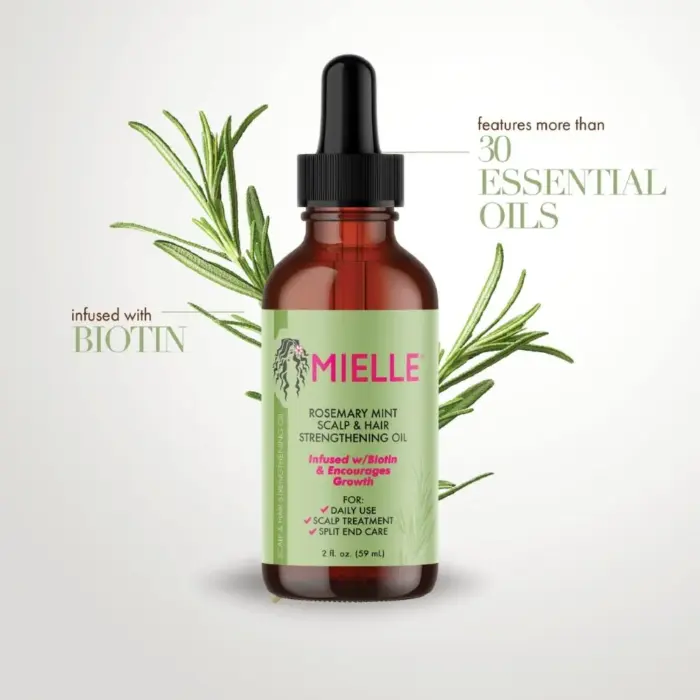 Mielle Organics Rosemary Mint Scalp and Hair Strengthening Oil 59ml — lateral