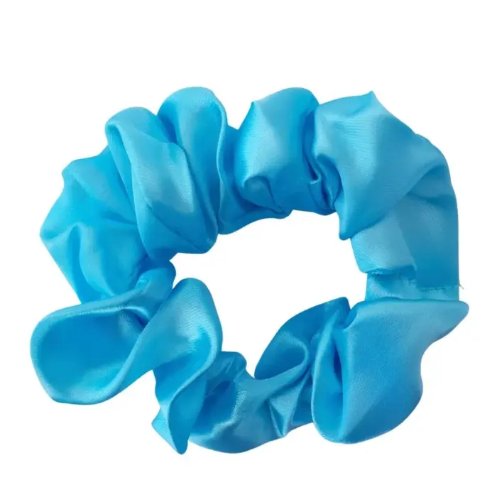 Soulta Scrunchie de Satén Aguamarina — detalle