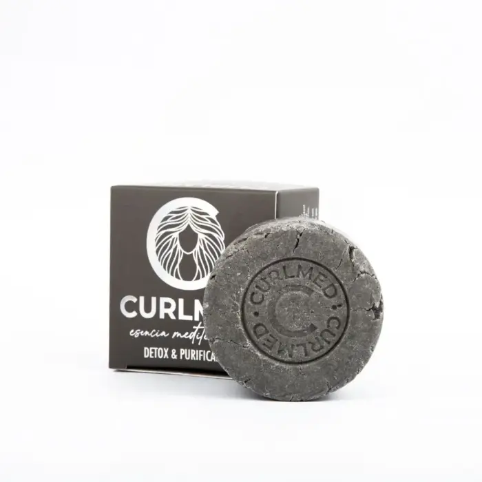 CurlMed Champú Sólido Detox y Purificante 80g — textura