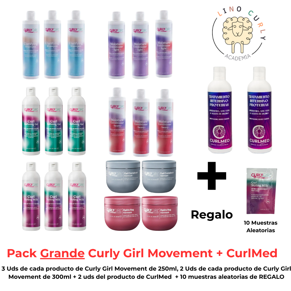 Pack LinoCurly (4) Pack Lino Curly Grande Curly Girl + Curlmed - Imagen 1