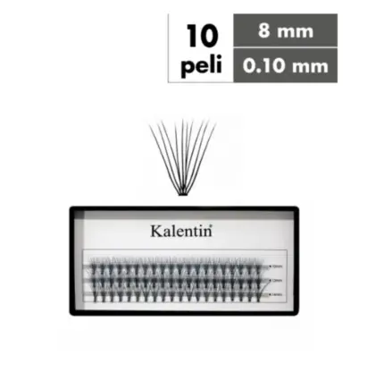 Kalentin Extensiones De Pestañas En Mechones 10 Pelos 0,10 8mm