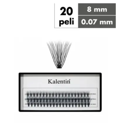 Kalentin Extensiones De Pestañas En Mechones 20 Pelos 0,07 8mm
