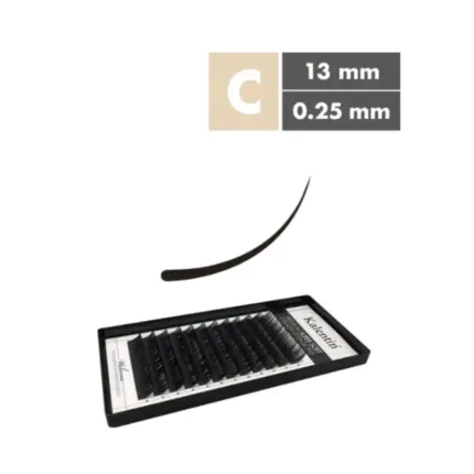 Kalentin Extensiones De Pestañas Clásicas Curva C 0,25 13mm